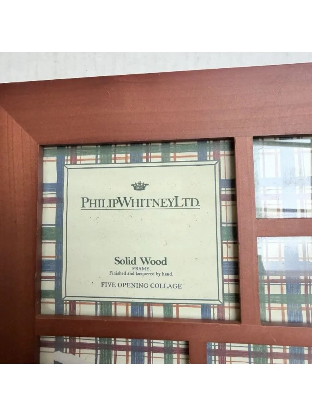 Philip Whitney Ltd Wood Picture Frame 9.5 x 10 Solid Wood 5 Opening Collage
